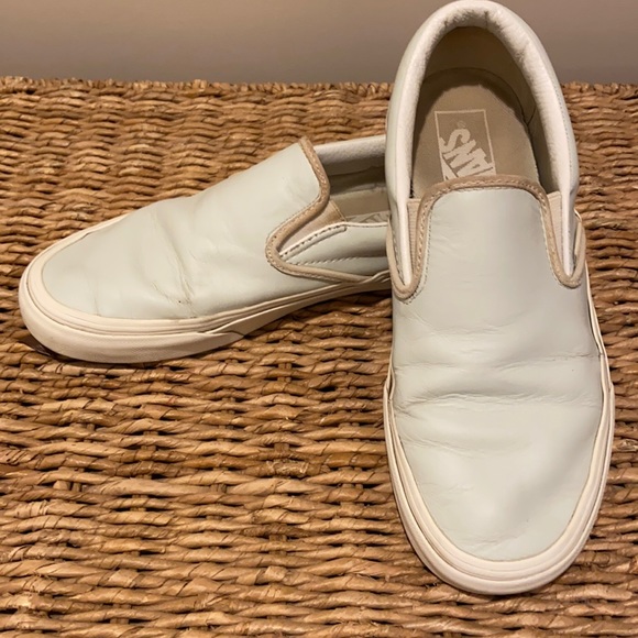 Madewell Mint Leather Vans - Picture 1 of 5